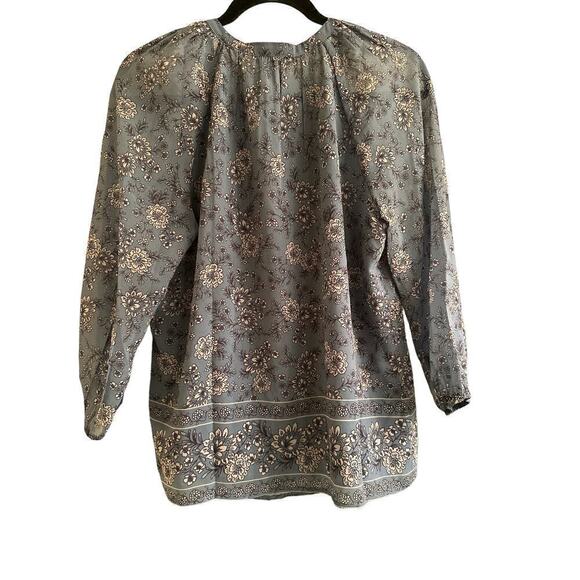 Daniel Rainn Women's Lanea Split Neck Button Floral Top Blouse Size S Blue NWT - Picture 5 of 6